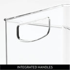 iDesign Stackable Clear Plastic Bin, 2-Pack