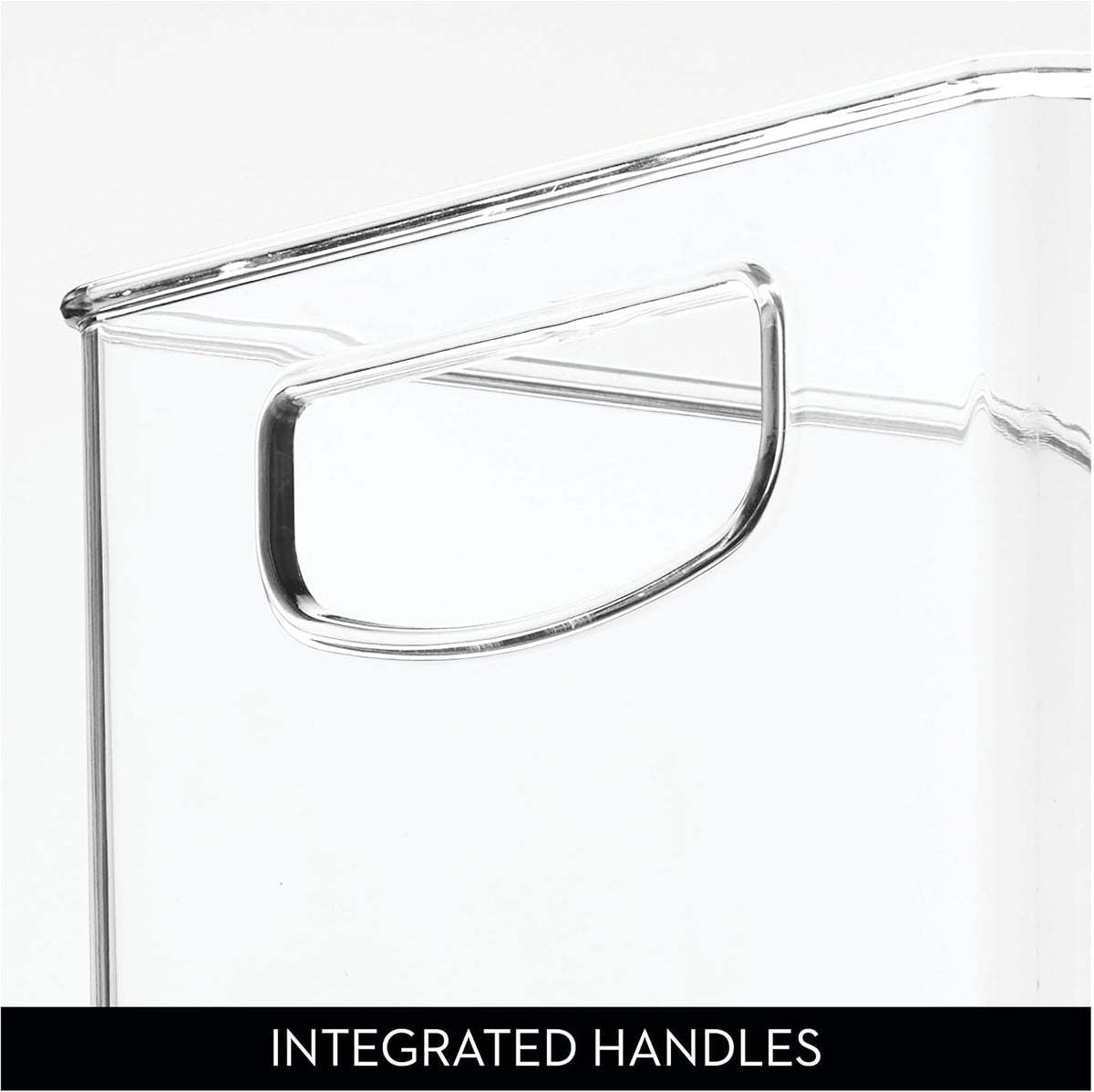 iDesign Stackable Clear Plastic Bin, 2-Pack