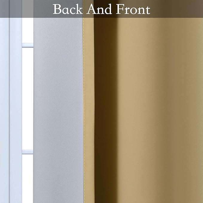 SimpleHome Ombre Room Darkening Curtains 96 inches Length - Image 5