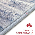 KOZYFLY Modern Abstract Hallway Runner, 2x12 Washable Rug Runner Non-Slip Soft - Image 2