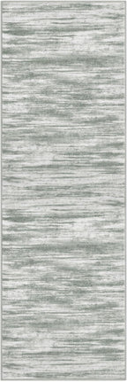KOZYFLY Modern Abstract Runner Rugs 2x6 Grey Green Machine Washable Area Rug - Image 8