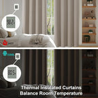 Simplebrand Ava Stone Short 30 Inches Blackout Curtain 2 Panels Set, Half - Image 7