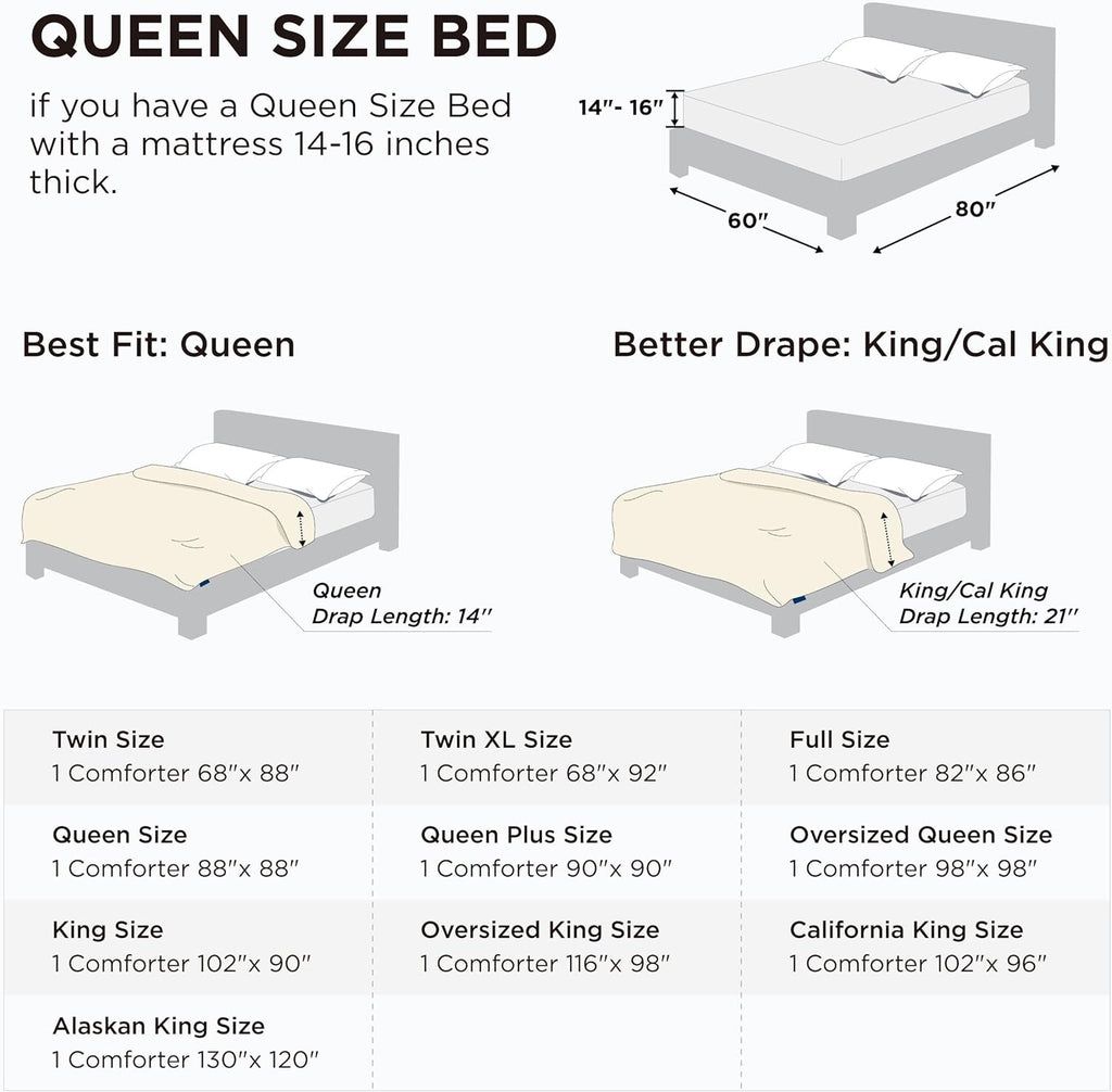 Bedsure Comforter Duvet Insert, Quilted Bedding Blanket, Oeko-TEX