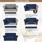 WEERRW Velvet Couch Covers for 2 Cushion Couch Sofa - Image 6
