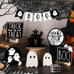Umigy 15 Pcs Halloween Decor for Home Ghost Tiered Tray Decor Set