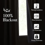 NICETOWN Natural Thick Linen Full Blackout Curtains - Image 3