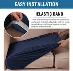 H.VERSAILTEX Velvet Stretch Couch Cushion Cover Plush Cushion Slipcover - Image 4