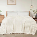 Exclusivo Mezcla Twin Size Flannel Fleece Blanket, Super Soft Striped Jacquard by ExclusivoMezcla