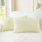 CaliTime Throw Pillow Covers Decorative 16 X 26 Inches Pack of 2 Cozy Chenille by CaliTime