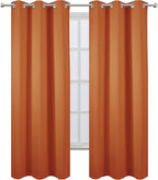 LEMOMO Blackout Curtains 42 x 84 inch/Orange Curtains Set of 2 Panels/Thermal - Image 2