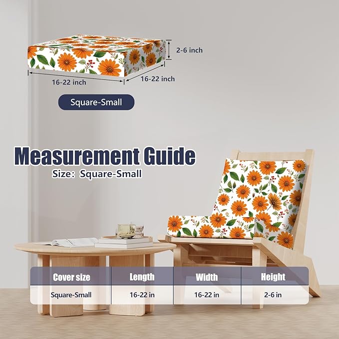 8Pcs Stretch Patio Cushion Covers, Outdoor Couch & Sofa Replacement Slipcovers - Image 2