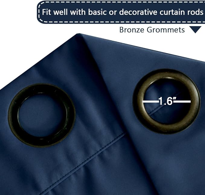 H.VERSAILTEX Blackout Patio Curtains 100 x 108 Inches - Image 3