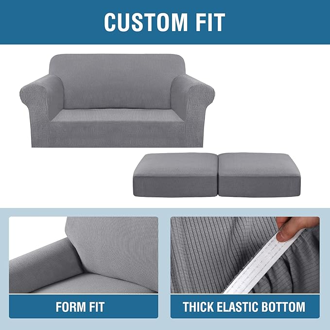 H.VERSAILTEX 3 Piece Stretch Sofa Covers - Image 4