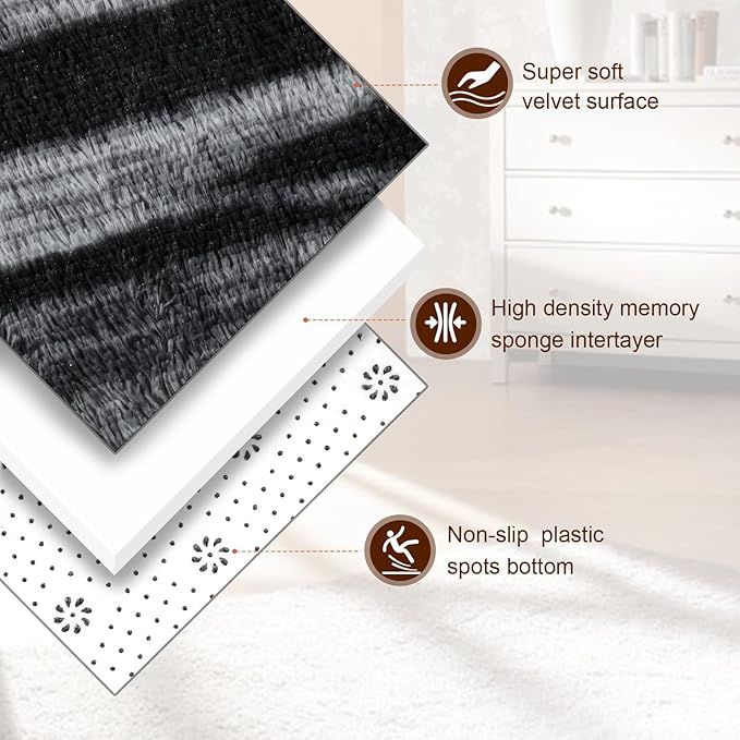 TWINNIS Super Soft Shaggy Rugs Fluffy Carpets, 5x8 Feet, Indoor Modern Plush - Image 2