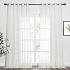 NICETOWN Beige Sheer Window Curtains Extra Long, W70 x L108 by NICETOWN