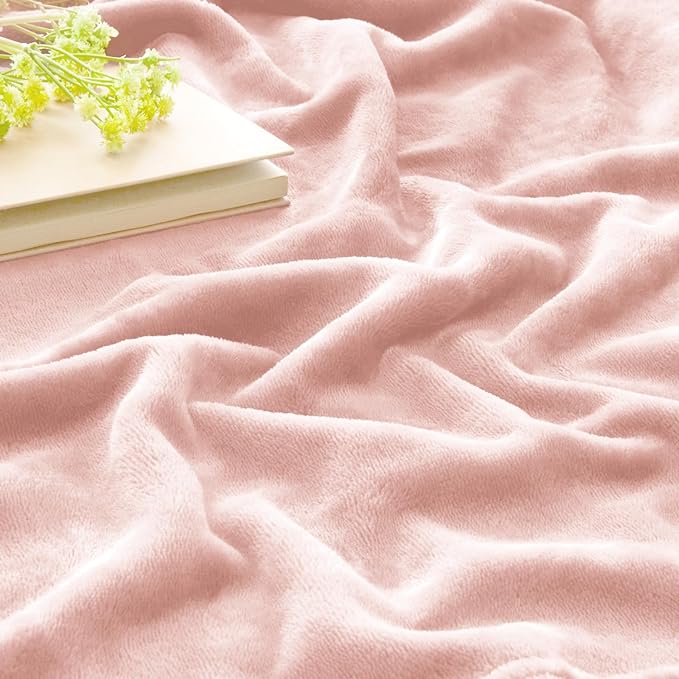 BEDELITE Fleece Blanket Twin Size Pink Morn Throw Blankets - Image 3