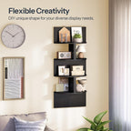HOOBRO Corner Shelf Wall-Mounted, Set of 2 Floating Corner Shelves for Wall