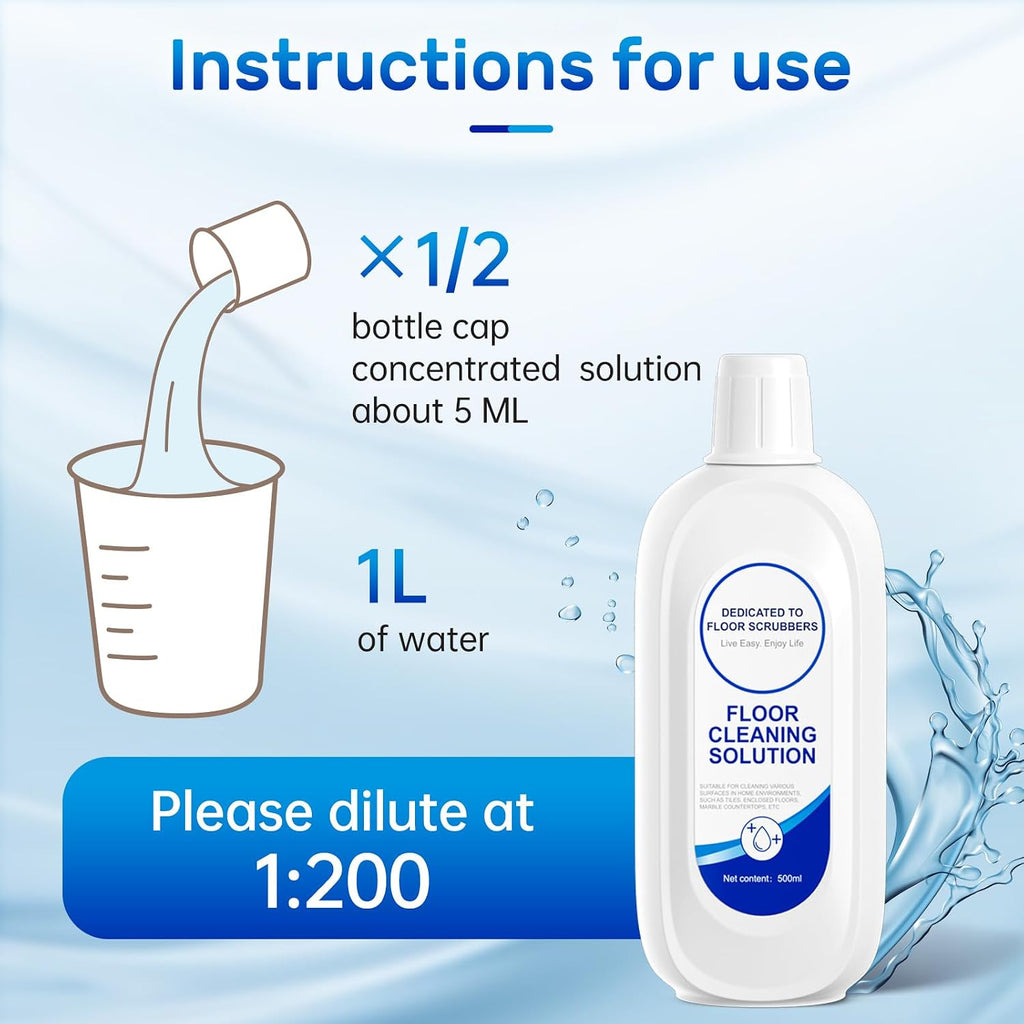 Nukisa Floor Cleaning Solution Compatible with Tineco Wet & Dry Vacuum Mop