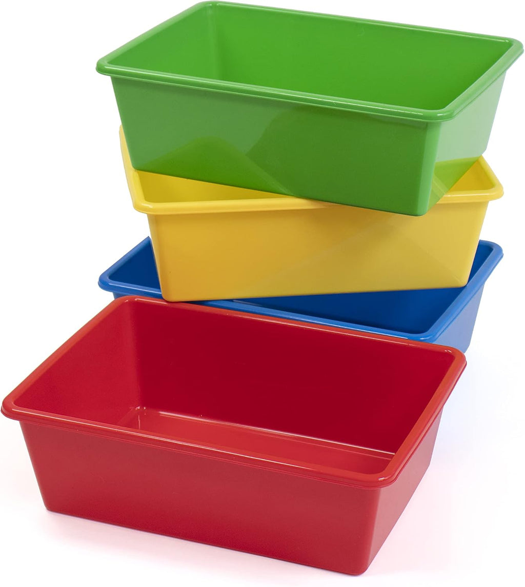 Humble Crew Plastic Storage Bins for Kids, Large Removable Toy Organizer