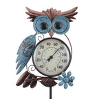 MUMTOP Outdoor Thermometer, Owl Outside Decor for Patio, Yard and Garden