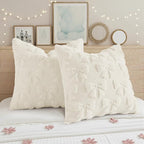 decorUhome Cream White Bow Pillow Covers Set of 2 Coquette Aesthetic Cute - Image 5