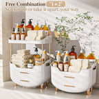 4-Tier Makeup Organizer Bathroom Countertop Storage White