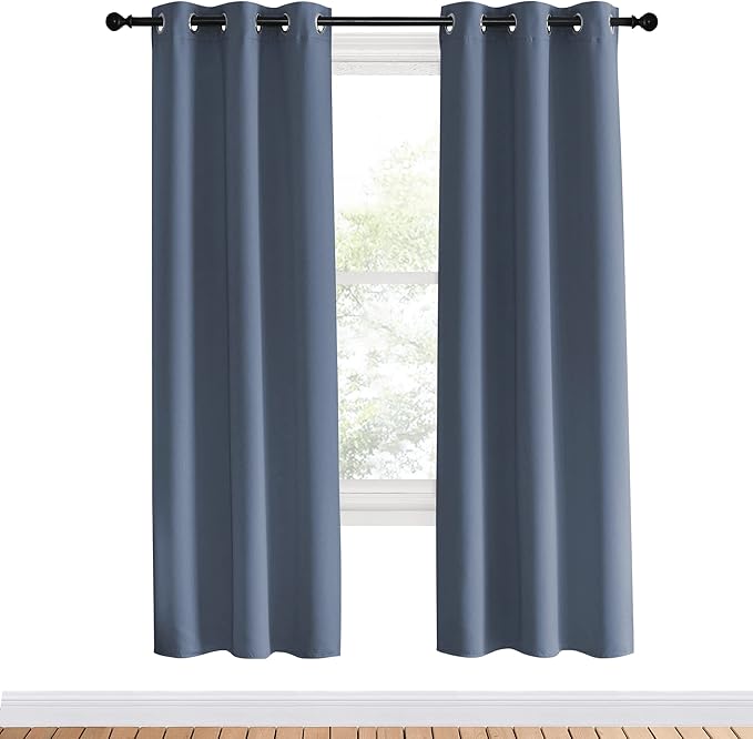NICETOWN Blackout Curtains for Bedroom, Stone Blue, Home Decoration Thermal - Image 2