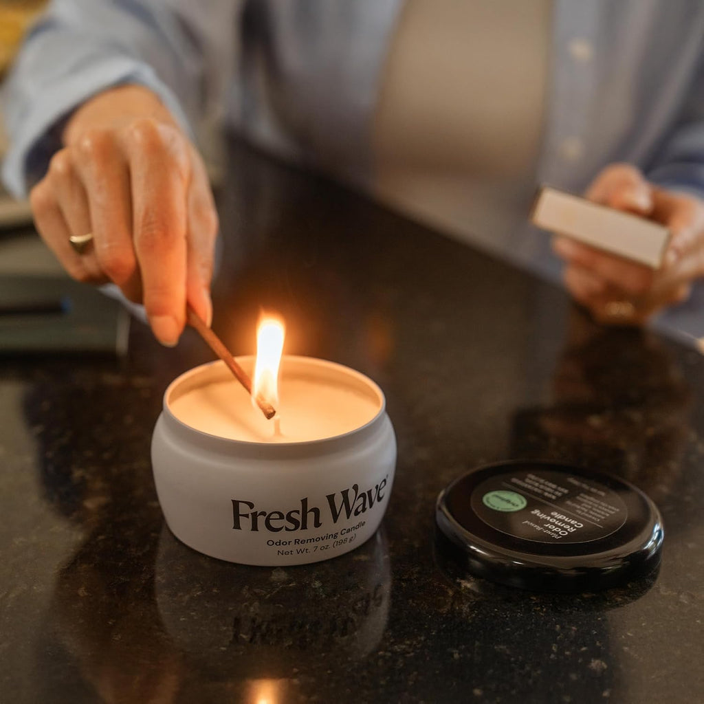Fresh Wave Soy Candle, 7 oz, Odor Eliminating, 30-Hour Burn, Pet Safe