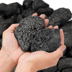 Onlyfire 10Lbs Large Black Lava Rock for Fire Pit/Fireplace/Landscaping