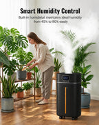 4.2Gal/16L Cool and Warm Mist Humidifier for Large Room 1500 sq ft