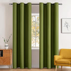 MIULEE 90" Long Blackout Curtains Room Darkening Thermal Insulated Drapes Solid by MIULEE