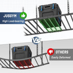 4x8FT Overhead Garage Ceiling Storage Rack with 6 Hooks
