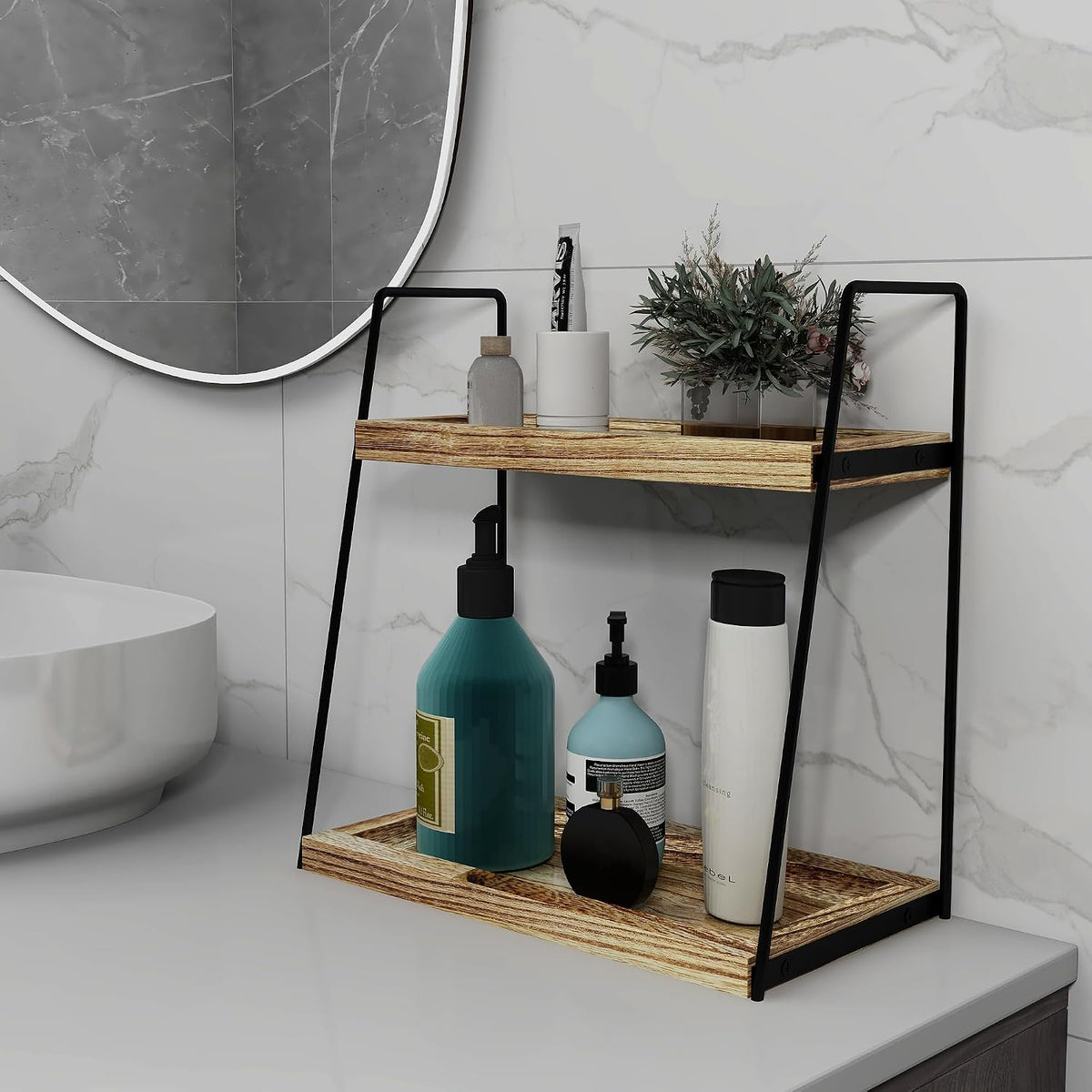 Dorhors Bathroom Counter Organizer,Vanity Countertop Storage Shelf