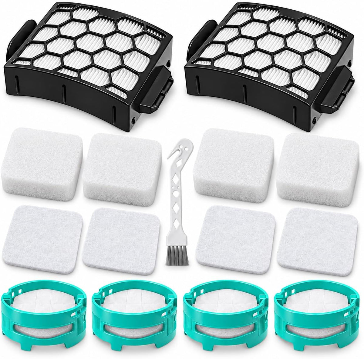 LA802 Filters and Brush Roller Kit Compatible with Shark LA802 LA742 Vacuum