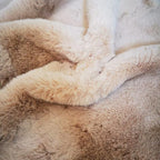 Ghouse Faux Rabbit Fur Round Rug 4ft Light Brown Beige Round Rugs - Image 7