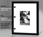 Americanflat 11x14 Picture Frame - Matted to 5x7 - Engineered Wood - Black