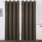 LEMOMO Blackout Curtains 66 x 84 inch/Chocolate Brown Curtains Set of 2 by Lemomo