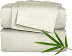 Pure Bamboo King Sheets, Genuine 100% Organic Viscose Derived from Bamboo Bed Sheet Set, Luxuriously Soft & Cooling, Double Stitching, 2 Year Quality Promise (King, Birch)