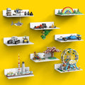 BlissBox 8-Pack Floating Shelves for Wall Compatible with Lego Bricks,White