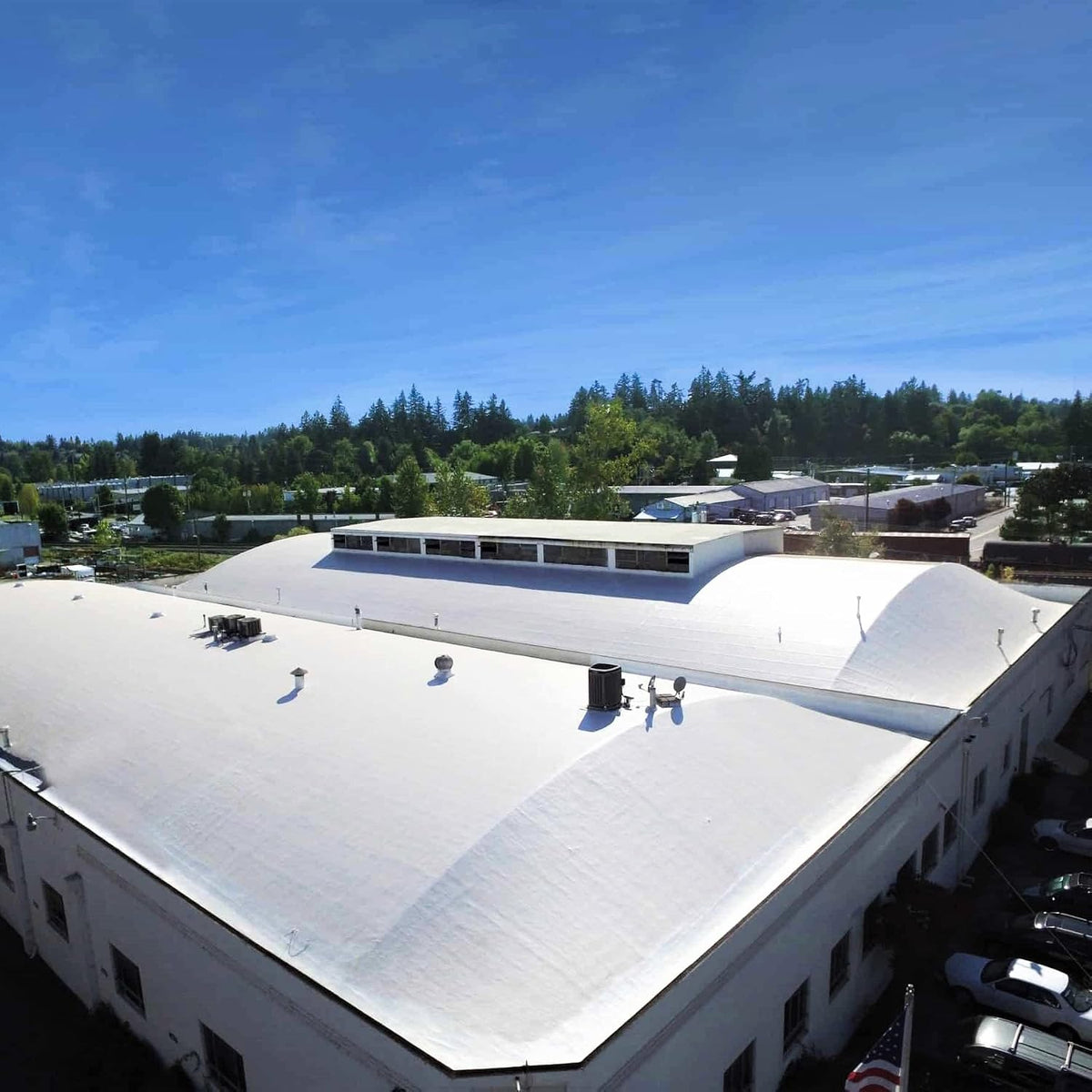 Ames Maximum Stretch - Waterproof Sealant Membrane - Perfect For Roofing, Repairs, Concrete, EPDM & Wood - Liquid Rubber Sealer - Up To 650% Elastic - Made in USA, White, 4.6 Gallon (Pack of 1)