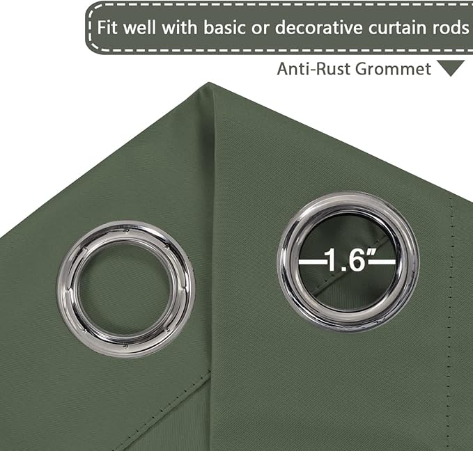 H.VERSAILTEX Blackout Patio Curtains 100 x 108 Inches - Image 3