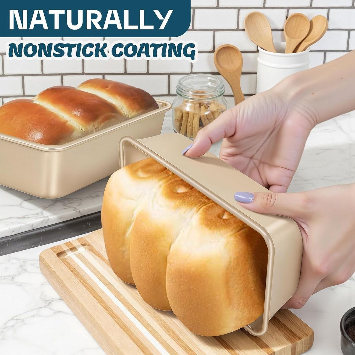 Baking Pans Set, Nonstick Stackable Bakeware Sets, Oven Pans for Cooking, AIVIKI 6 Pieces Baking Sheets Set Including Cookie Sheet, Deep Roaster Pan, Square Pan, Loaf Pan, Muffin Pan, Carbon Steel