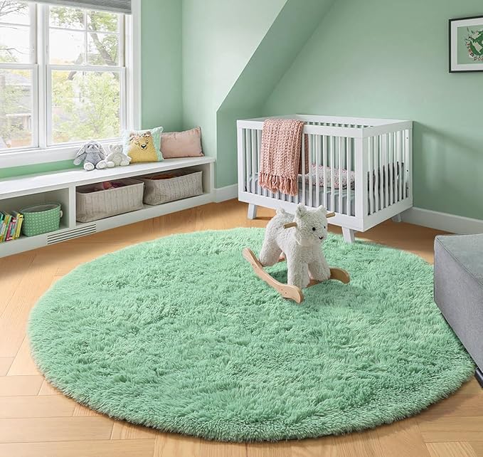 Amdrebio Sage Green Round Rugs 5Ft - Image 5