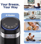 Tower Fan, Oscillating Standing Fans for Bedroom Home Office