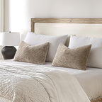MIULEE Pack of 2 Euro Sham Pillow Covers 24x24 Inch Neutral Khaki Modern Boho - Image 3