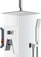 SunCleanse Rainfall Shower Faucet Set with High Pressure in Matte Black