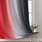Estelar Textiler Red and Black Blackout Curtains 54 Inch Length, Light Blocking - Image 6