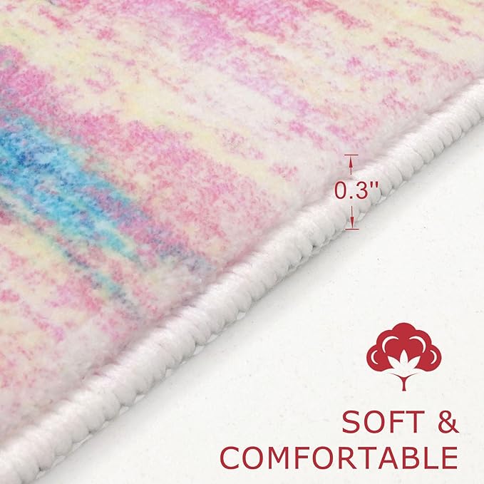 KOZYFLY Modern Abstract Small Area Rugs 2x3, Washable Indoor Front Door Mat - Image 2