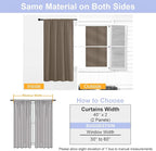 Simplebrand Ava Brown Short 36 Inches Blackout Curtain 2 Panels Set, Half - Image 8