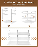EVERIE 3-Tier Cabinet Organizer, Expandable Shelf for Foil & Wrap Boxes